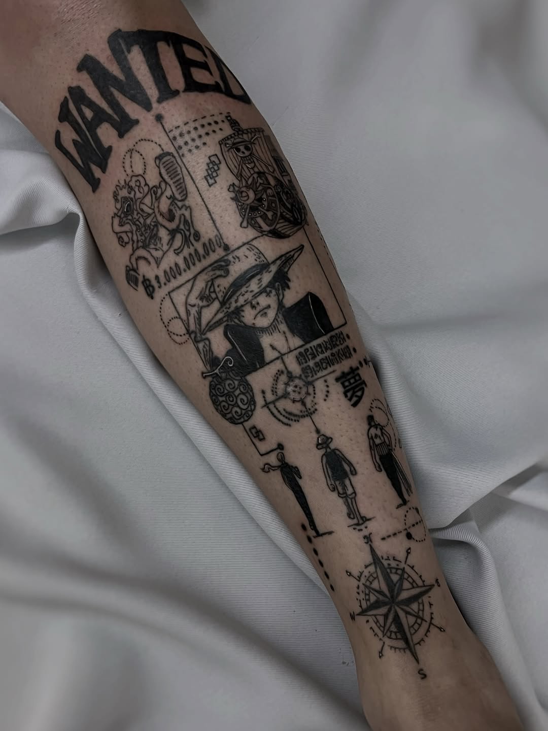 Tattoo by @azevtattoo — anime, lettering_script