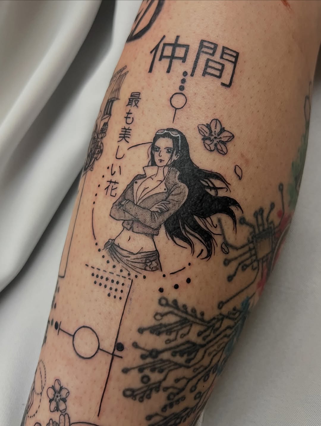 Tattoo by @azevtattoo — anime, geometric