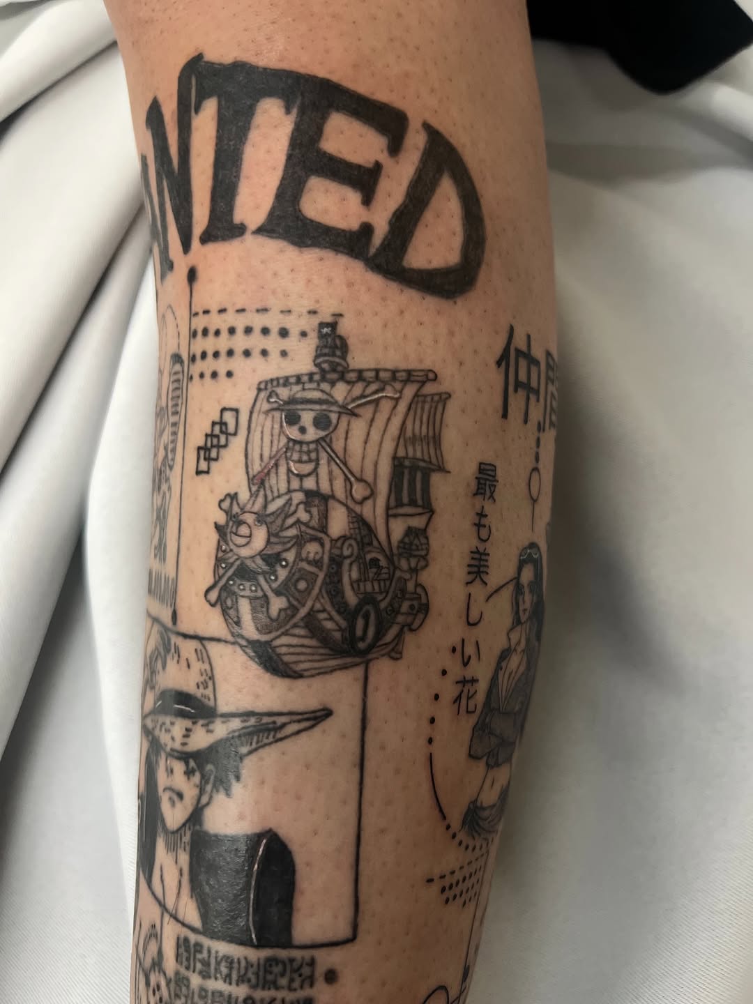 Tattoo by @azevtattoo — anime, lettering_script