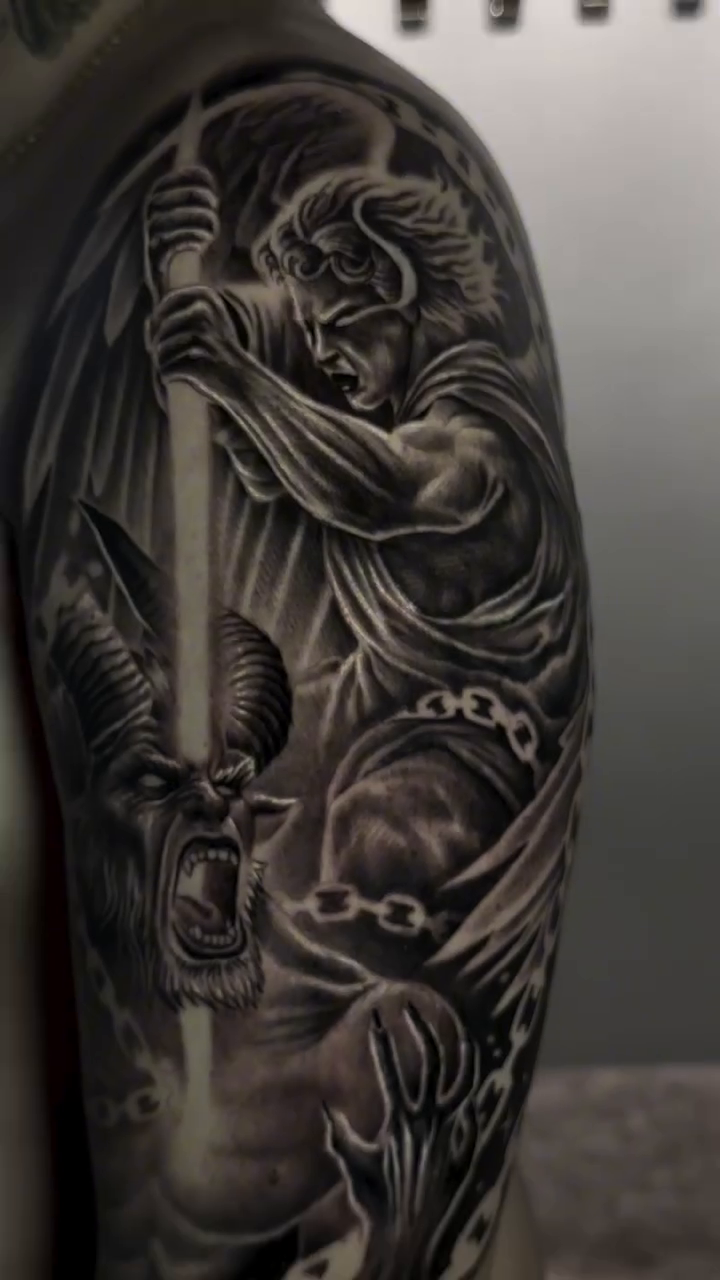 Tattoo by @tattoo_done — black_and_grey, realism