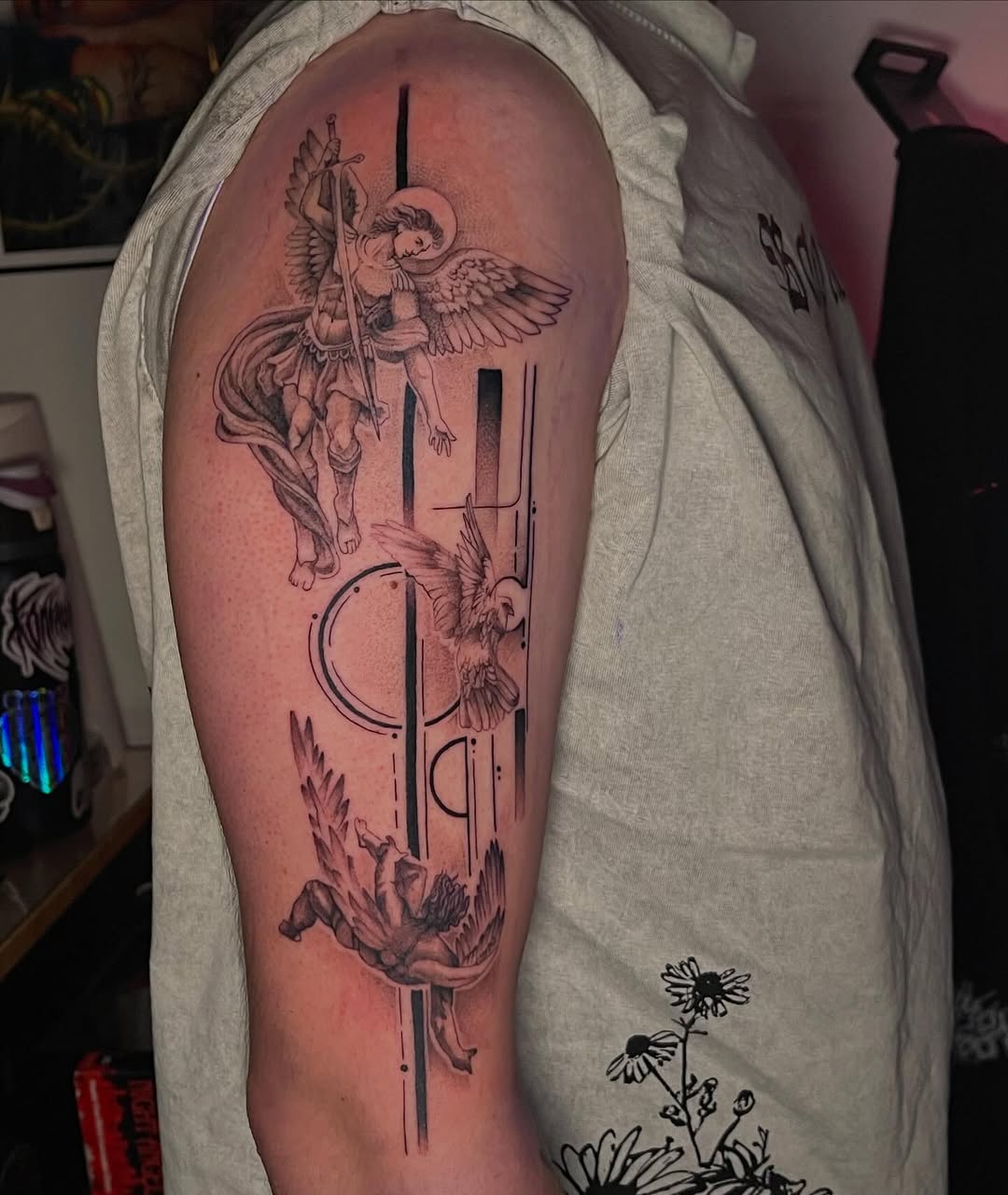 Tattoo by @softnddirty — black_and_grey, realism