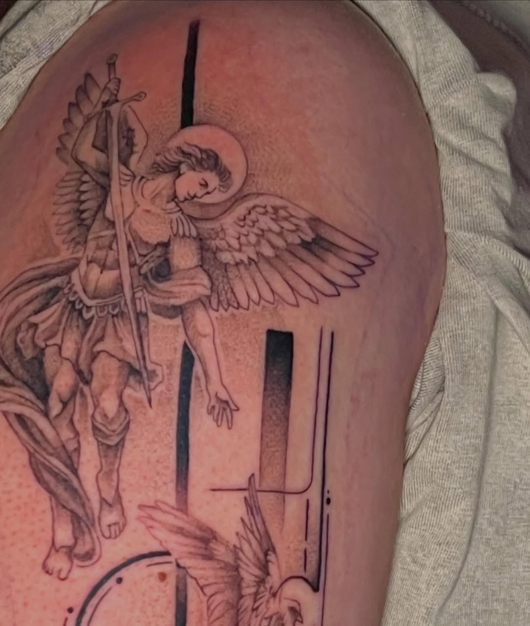 Tattoo by @softnddirty — black_and_grey, realism