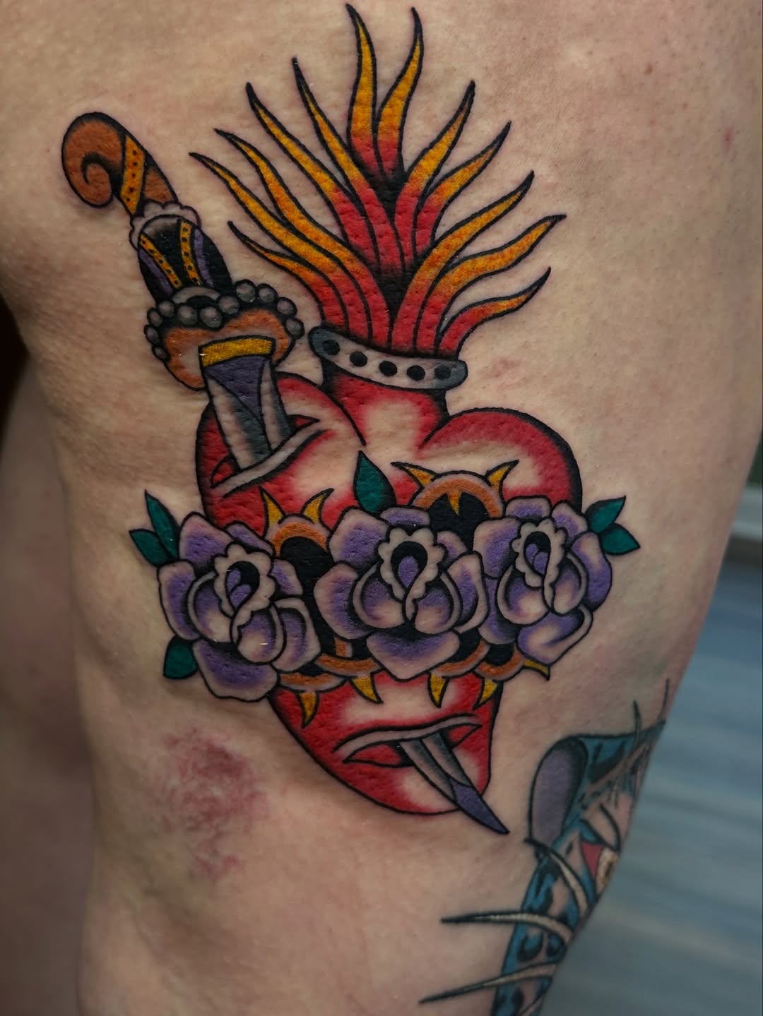 Tattoo by @eggtattooer — american_traditional, illustrative