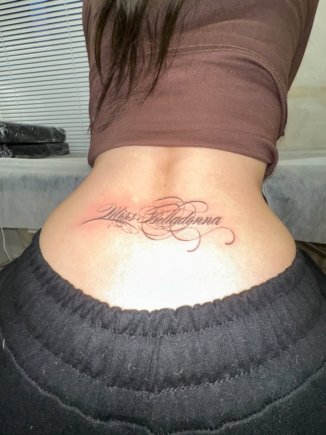 Tattoo by @eyeballism___ — lettering_script, fine_line