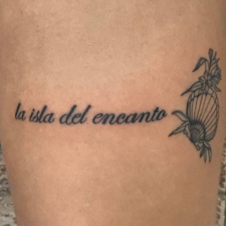 Tattoo by @f.b.y_ink β lettering_script, illustrative