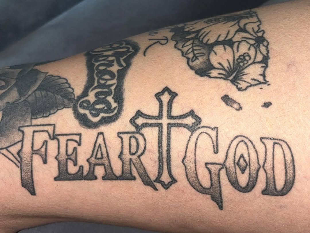 Tattoo by @f.b.y_ink β lettering_script, black_and_grey