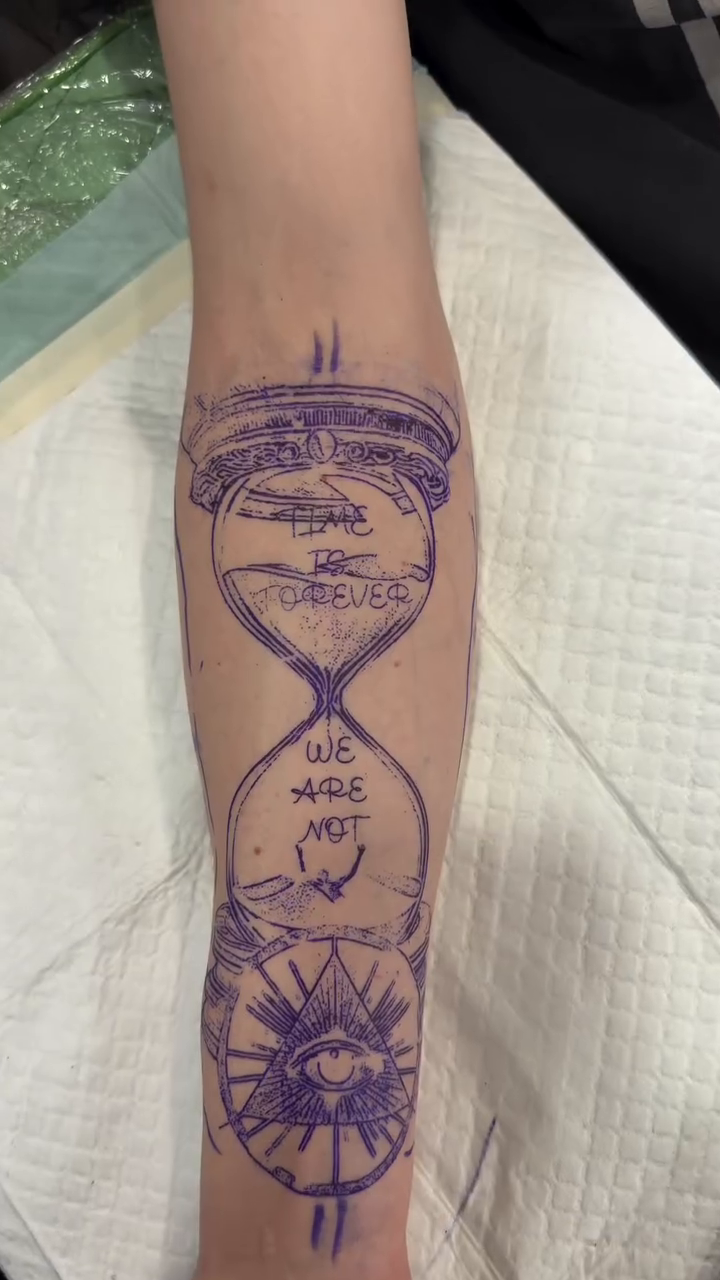 Tattoo by @calebcoleyy — illustrative, lettering_script