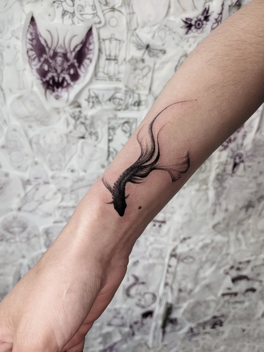 Tattoo by @dyni.morgho β blackwork, illustrative
