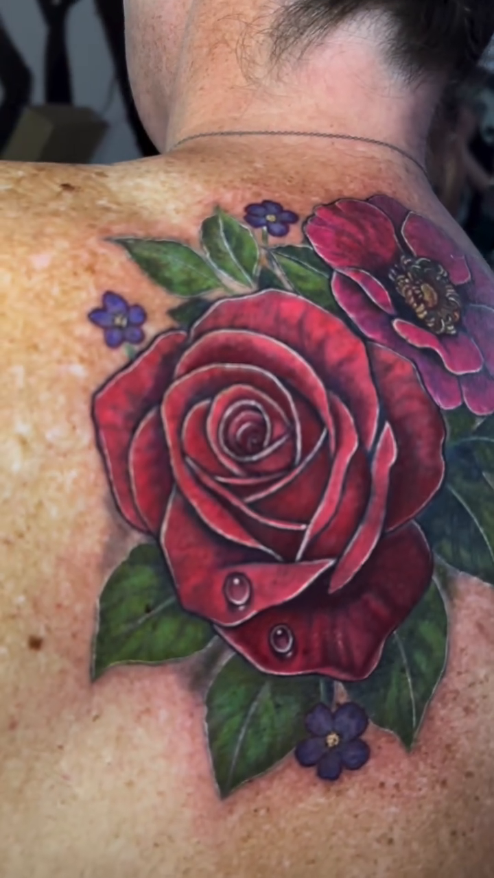Tattoo by @darlindawntattoos — realism, color