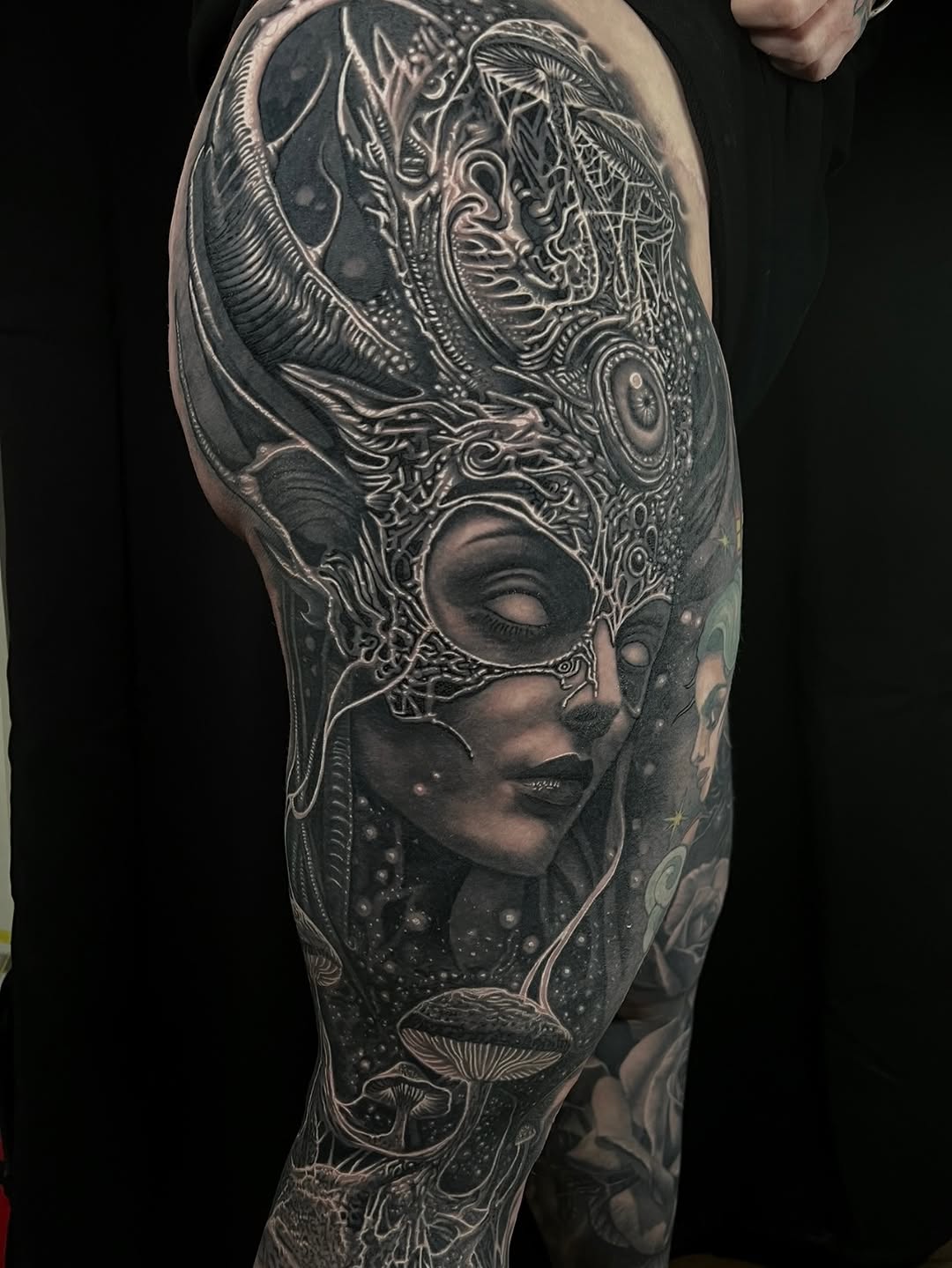 Tattoo by @drawingdeadart โ black_and_grey, dark_realism