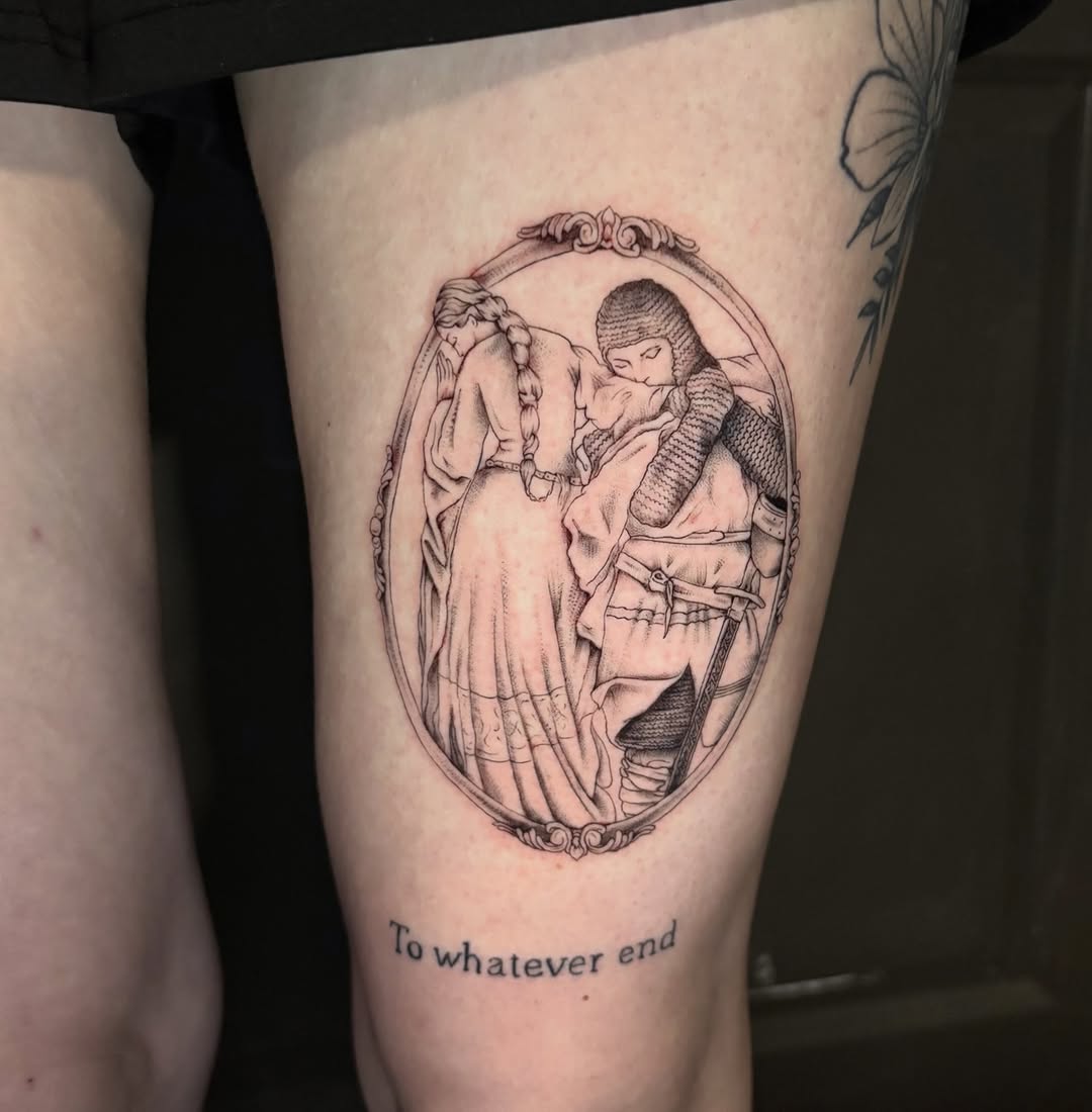 Tattoo by @jojorosetattoos — black_and_grey