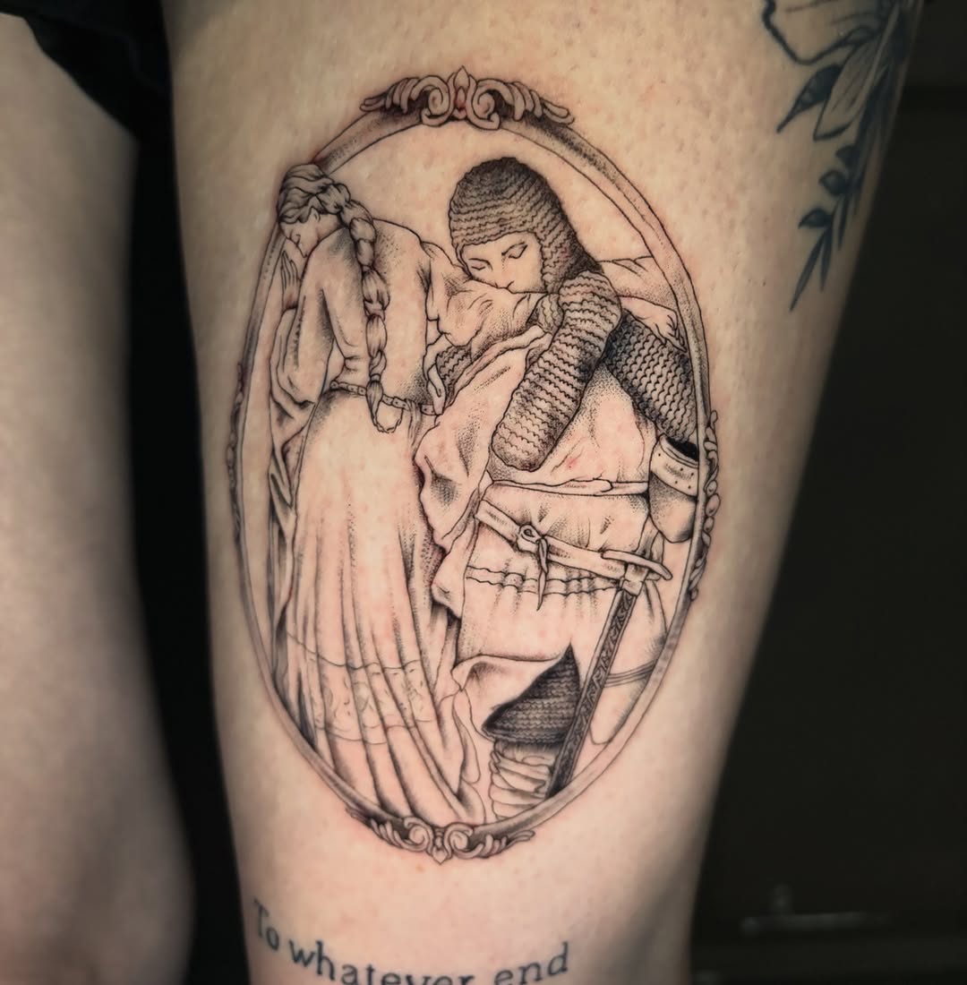 Tattoo by @jojorosetattoos — black_and_grey