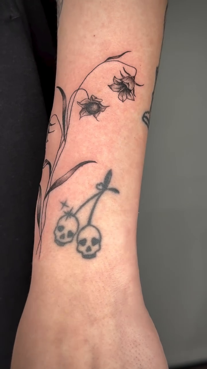 Tattoo by @katelynjoy.ink — illustrative, black_and_grey