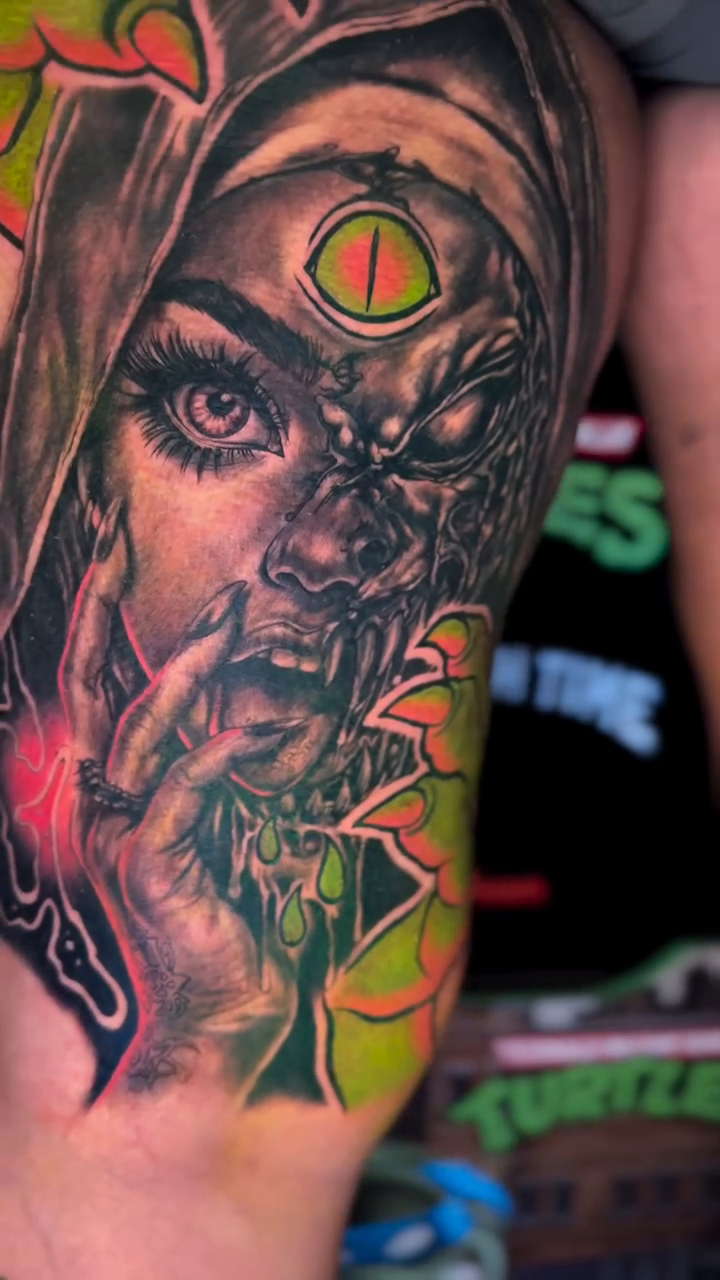 Tattoo by @tattedmonkey_tattoos — illustrative, dark_realism