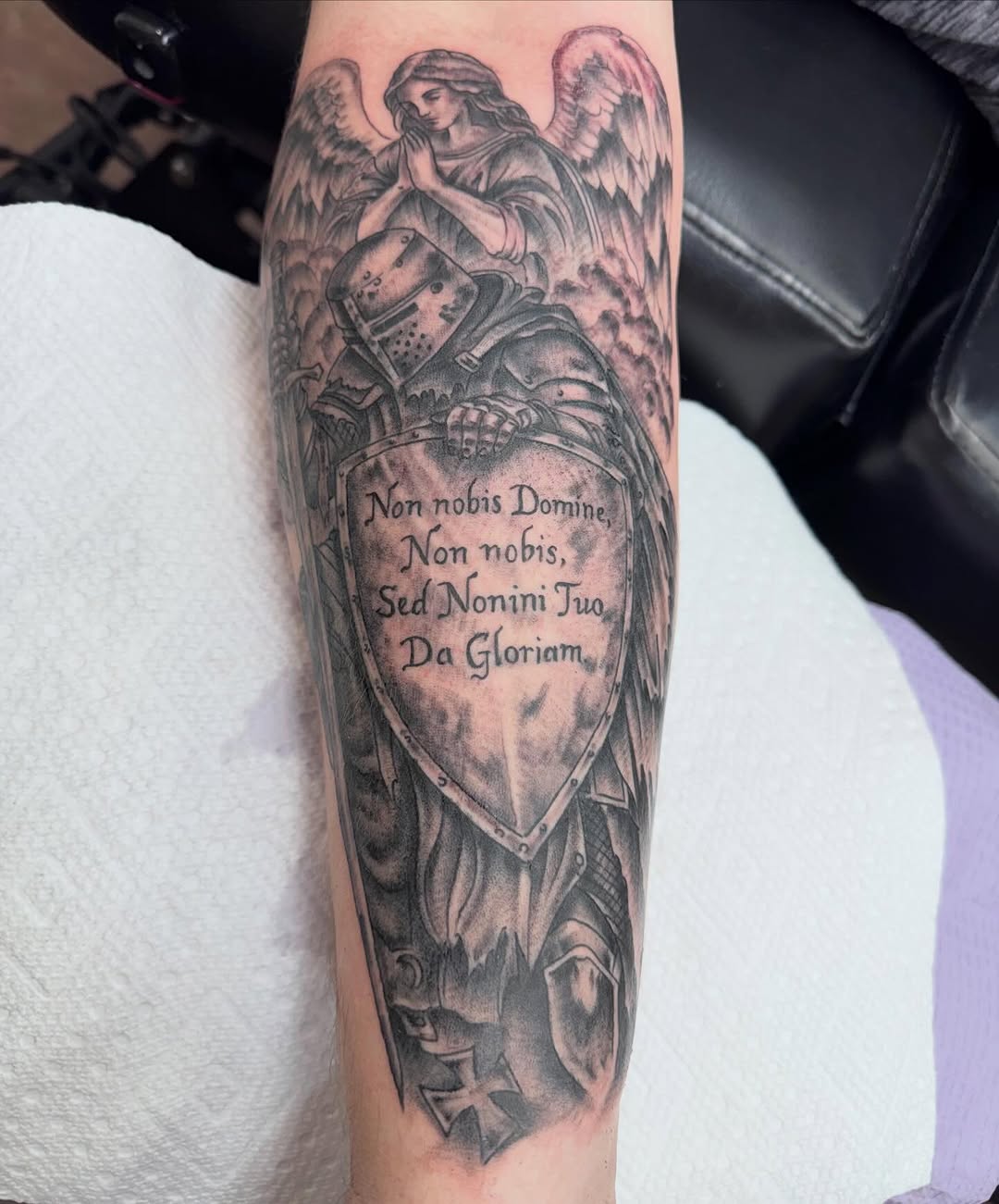 Tattoo by @markgalvan — black_and_grey, realism
