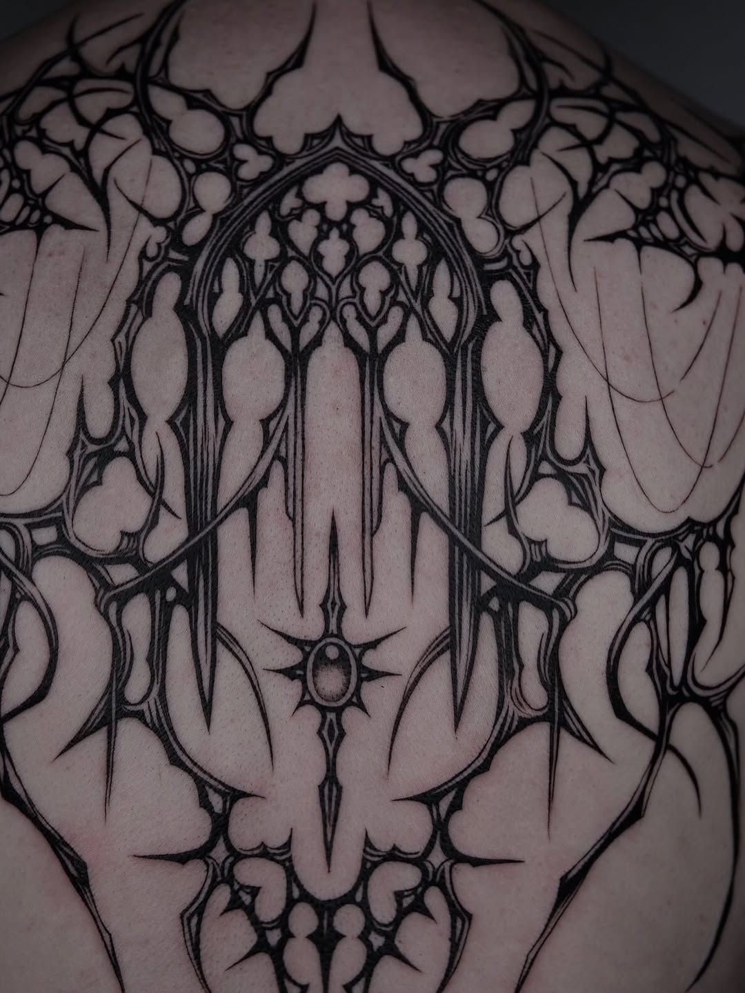 Tattoo by @grxytattoo — blackwork, ornamental