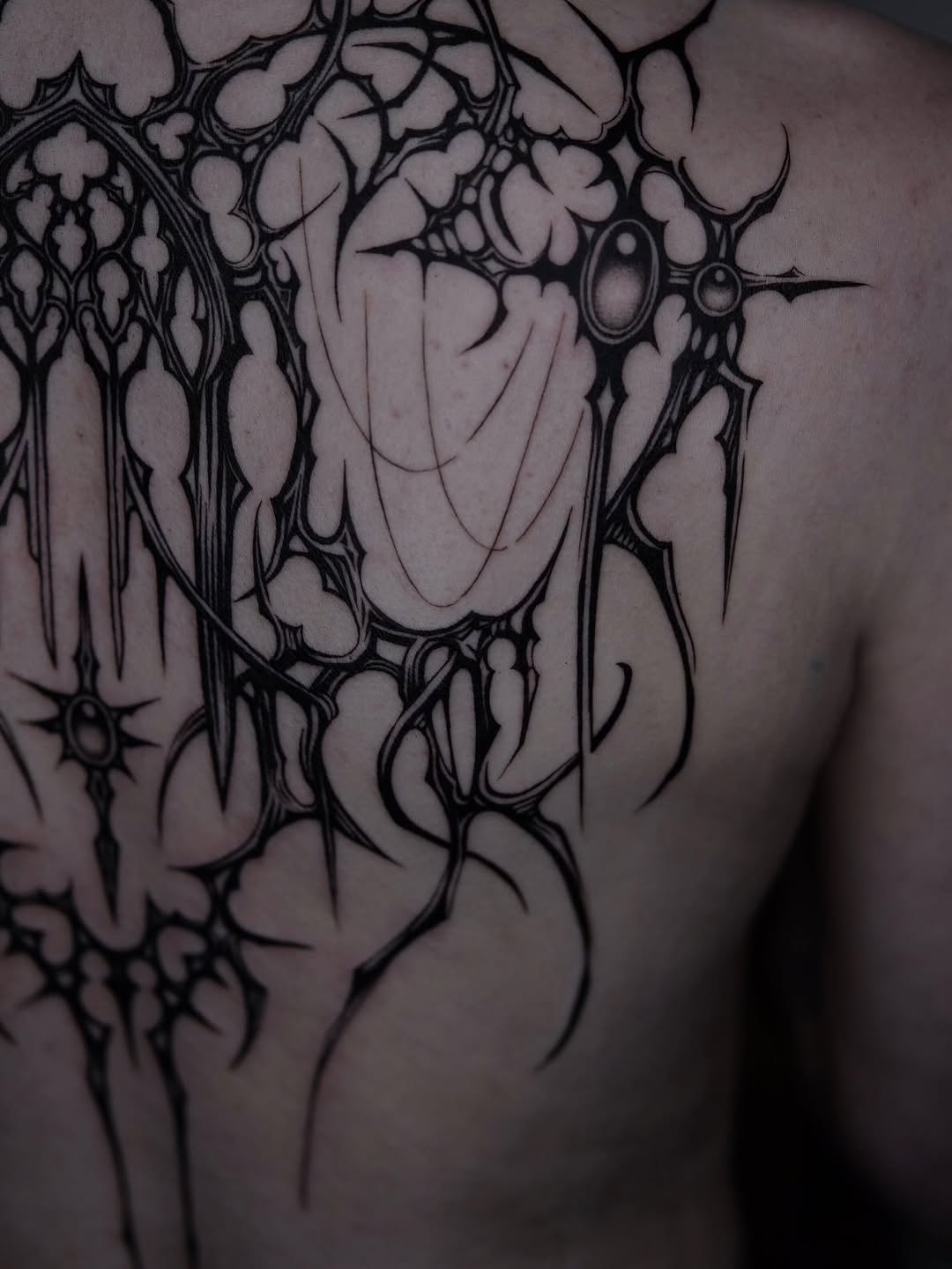 Tattoo by @grxytattoo — blackwork, ornamental