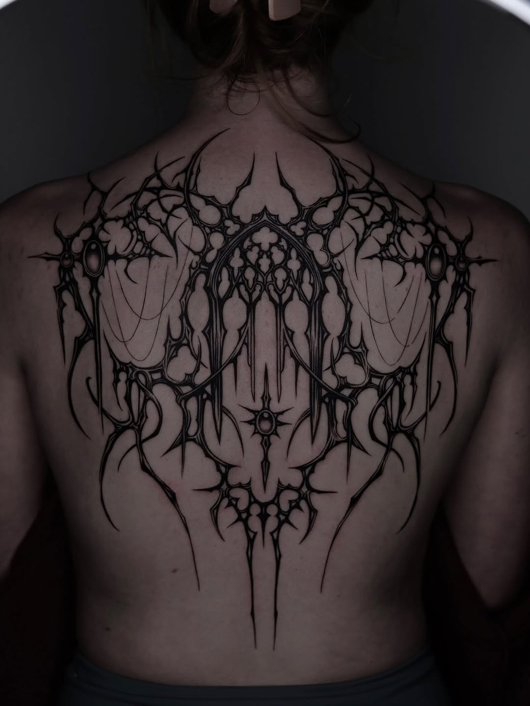 Tattoo by @grxytattoo — blackwork, ornamental