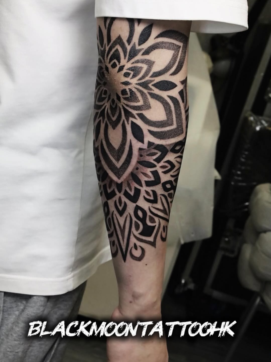 Tattoo by @northisleink_hk — geometric, dotwork