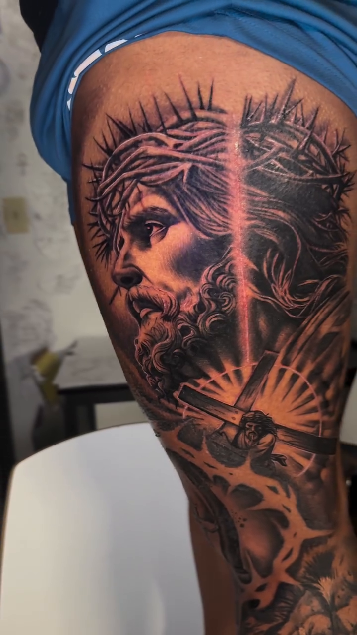 Tattoo by @societiesmenece β realism, black_and_grey