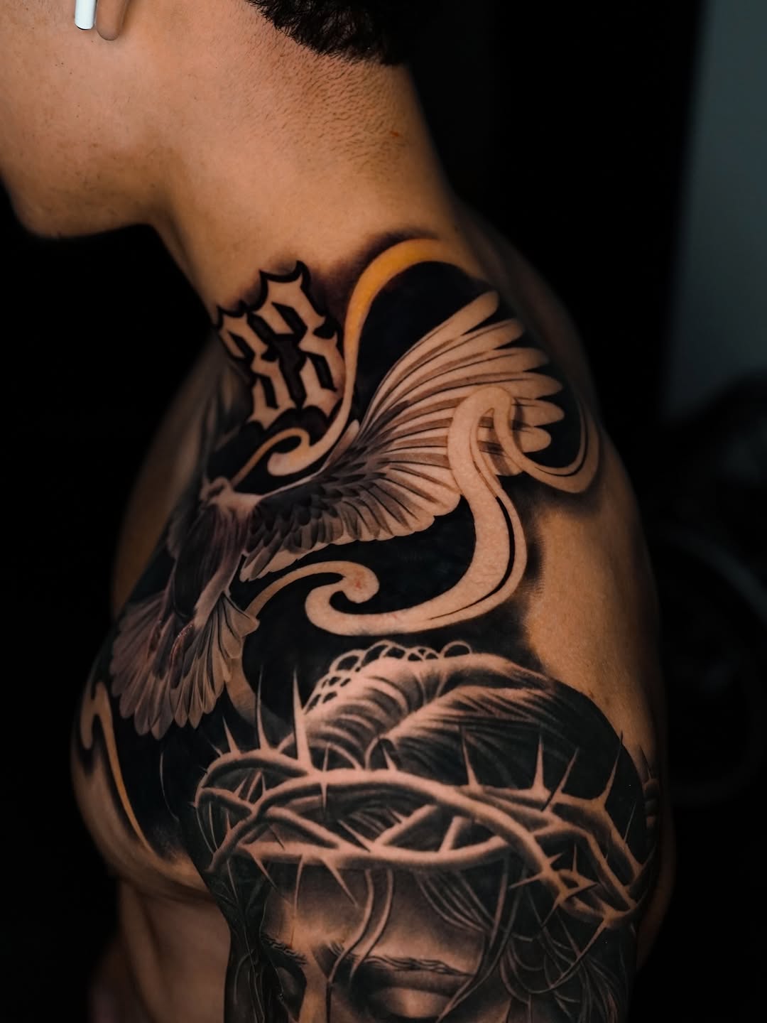 Tattoo by @salvador.tattoos — blackwork, realism