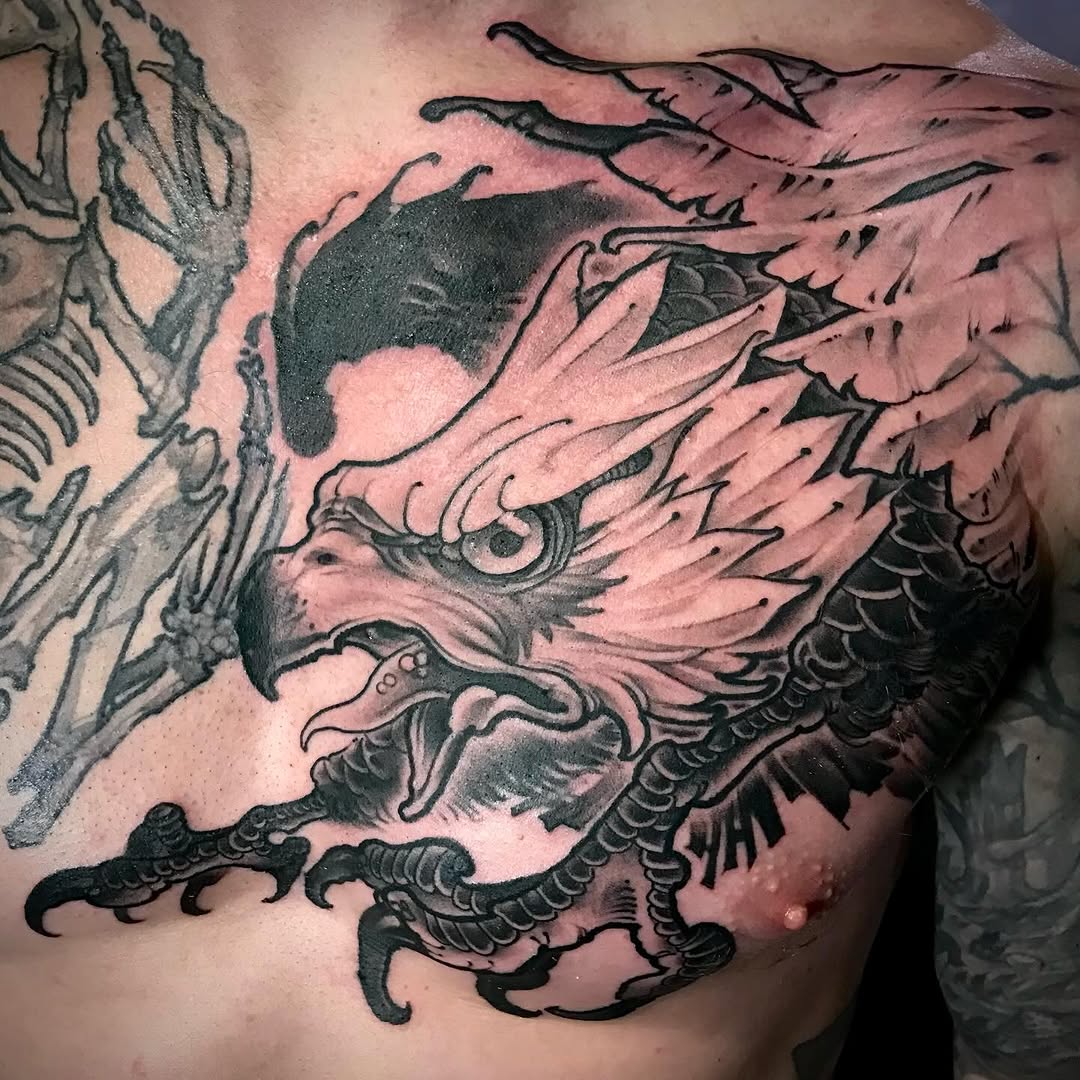 Tattoo by @lefthandblack — black_and_grey, realism