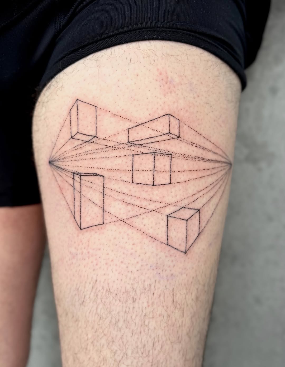 Tattoo by @enjolieart — geometric, dotwork