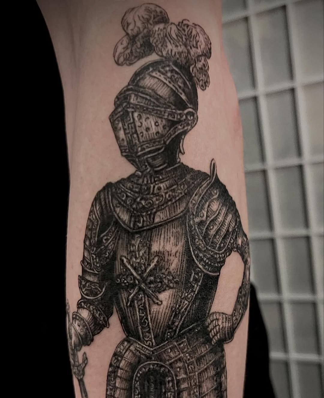 Tattoo by @gracespringerart — illustrative, black_and_grey