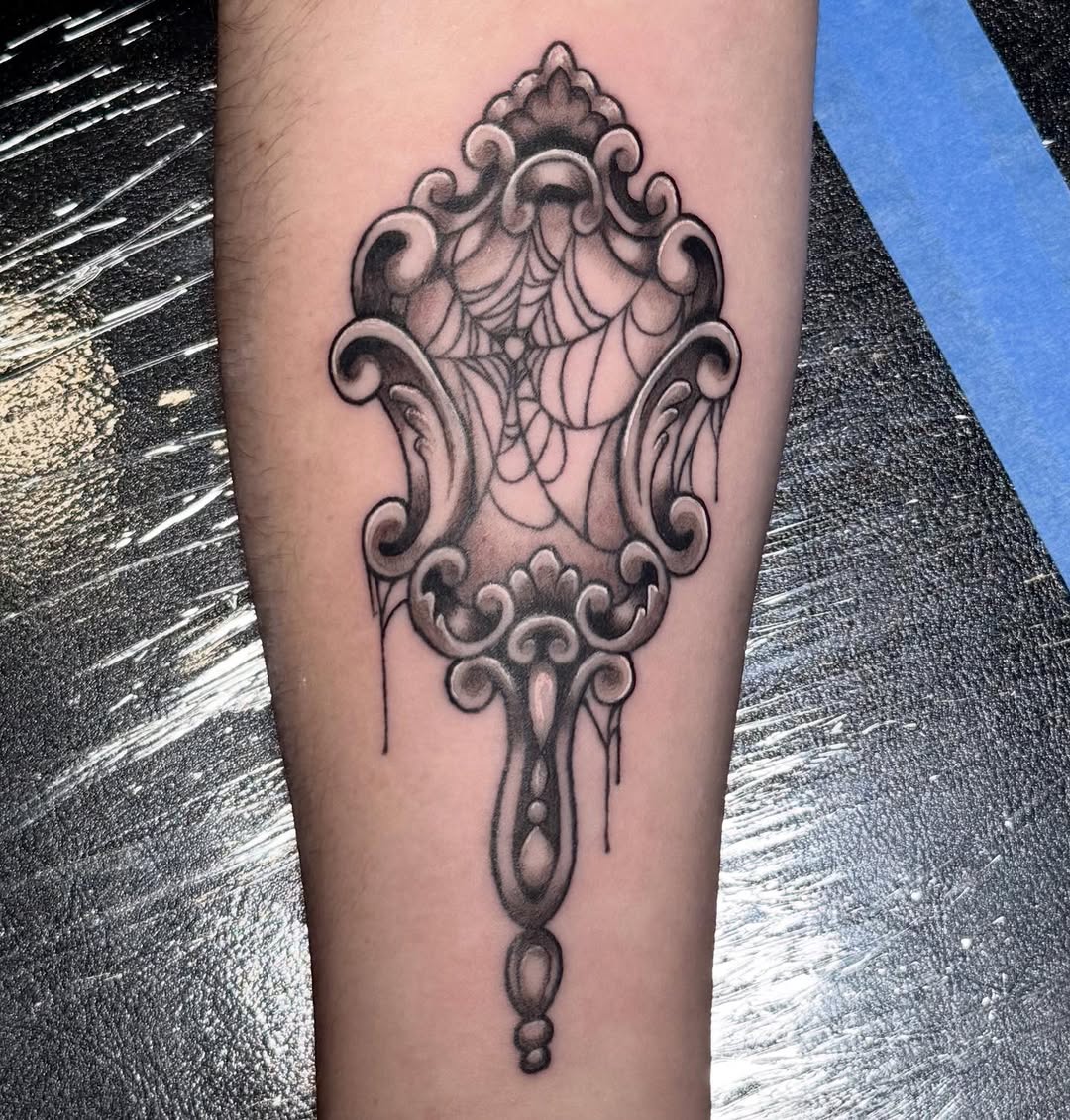 Tattoo by @mirkwood.ink — illustrative, black_and_grey