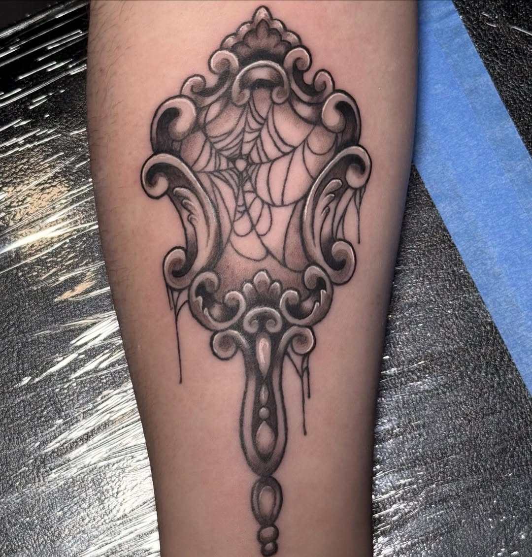Tattoo by @mirkwood.ink — illustrative, black_and_grey