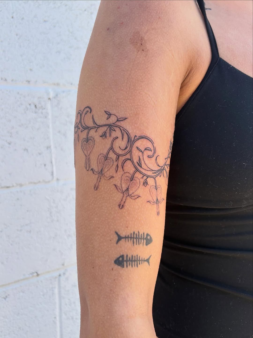 Tattoo by @apricot.pokes β fine_line, black_and_grey