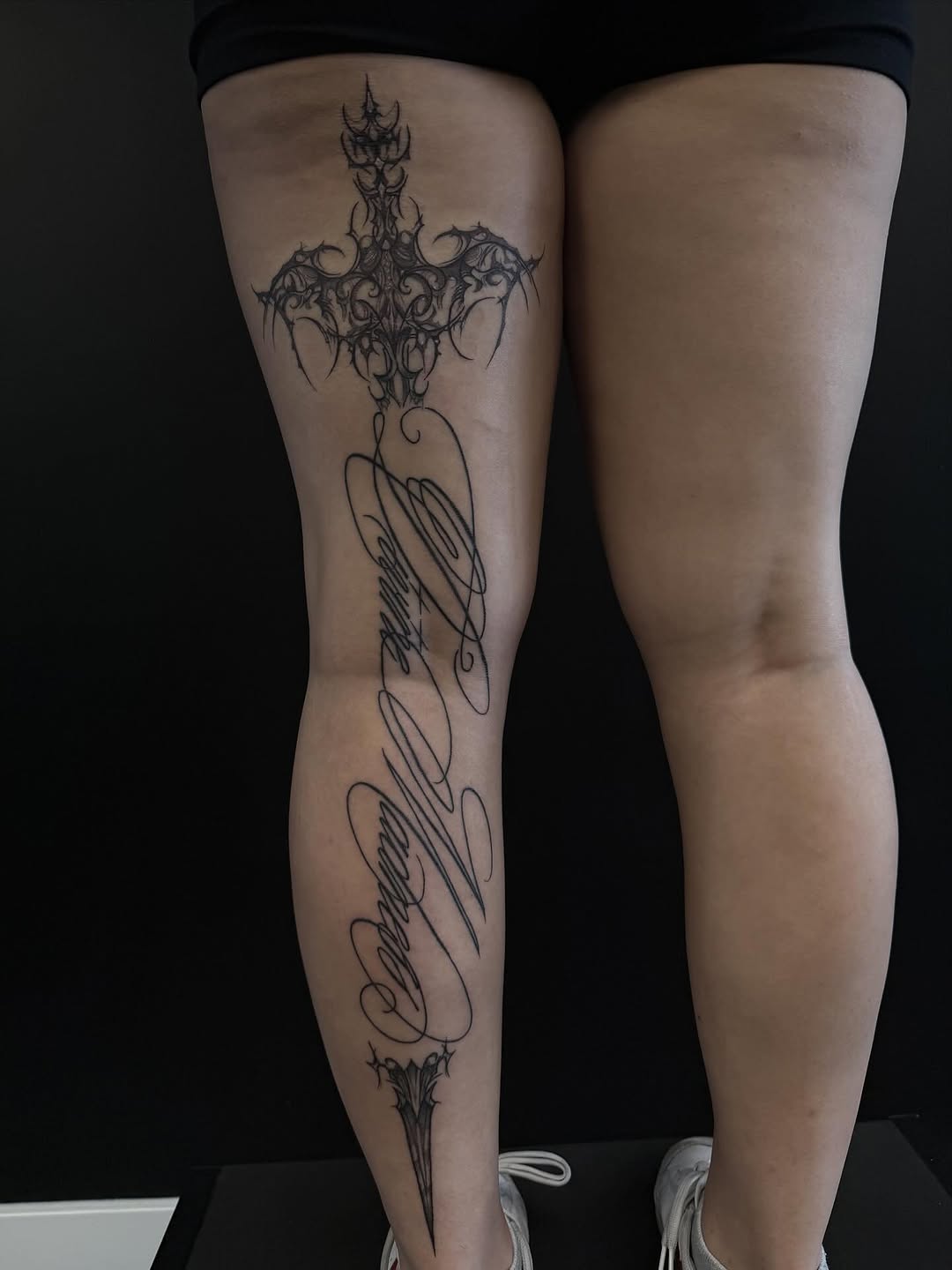 Tattoo by @bonnie_tatt2oos โ lettering_script, ornamental