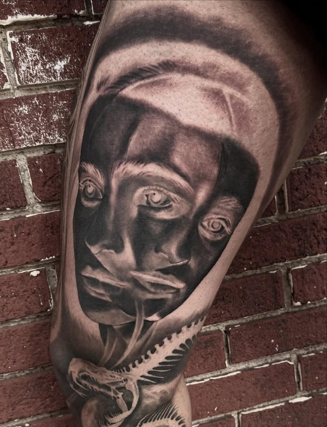 Tattoo by @jeremiahtattoos — realism, dark_realism