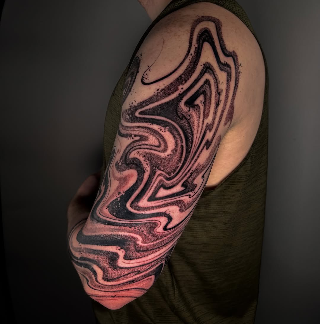 Tattoo by @zide.nation — blackwork, illustrative