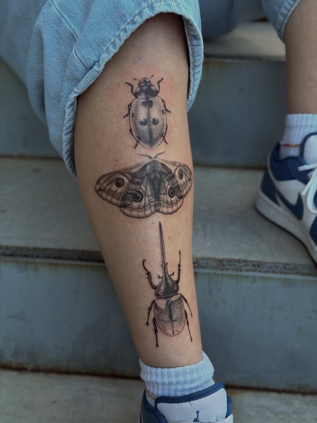 Tattoo by @uglyrae.tattoo — realism, black_and_grey
