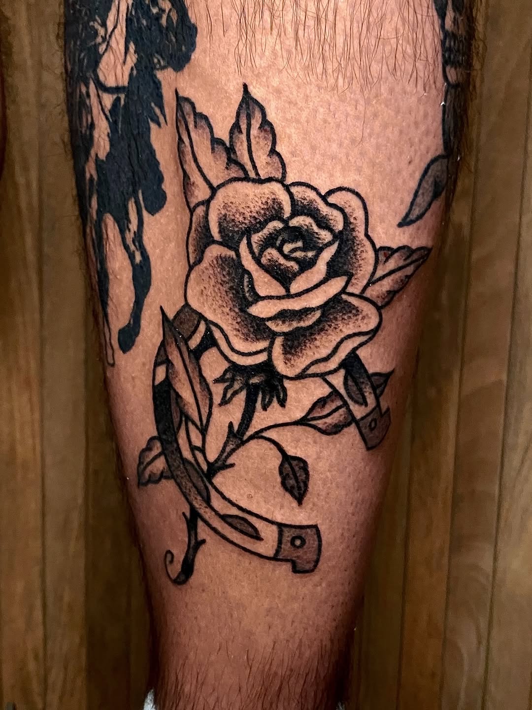 Tattoo by @cluelesstattoos — american_traditional, black_and_grey