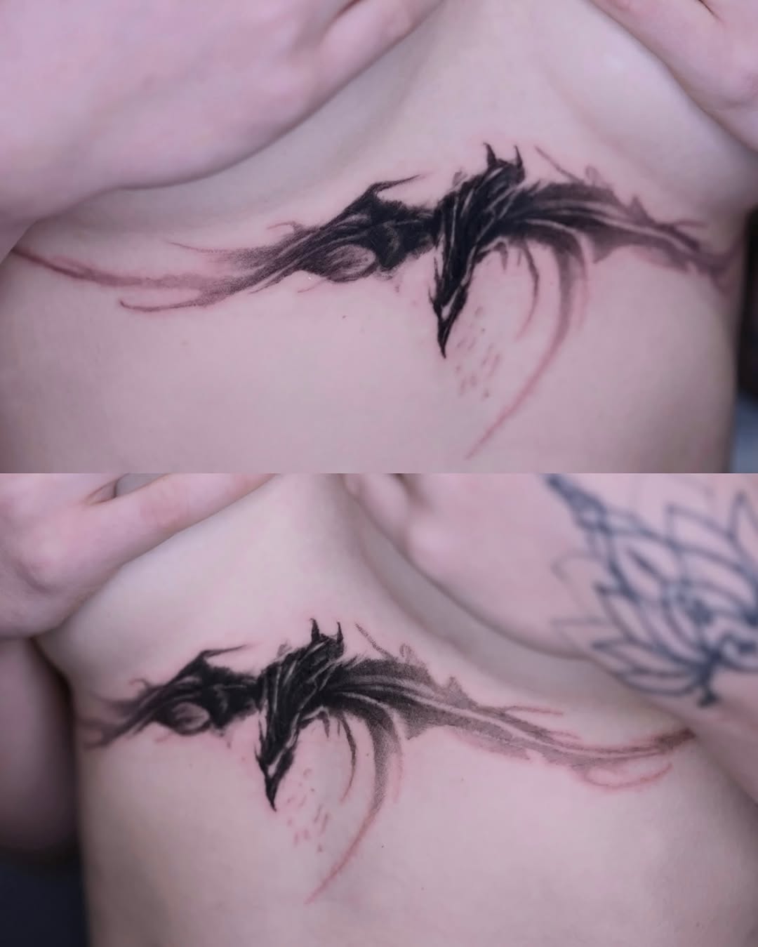 Tattoo by @ashencoil — blackwork