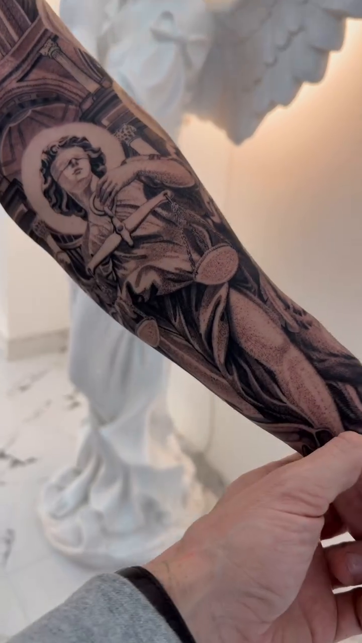 Tattoo by @cot_tattoo โ realism, black_and_grey