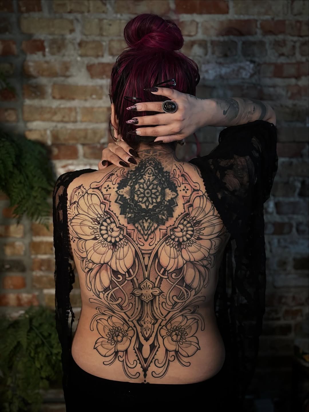 Tattoo by @strangegraves.ink — blackwork, ornamental