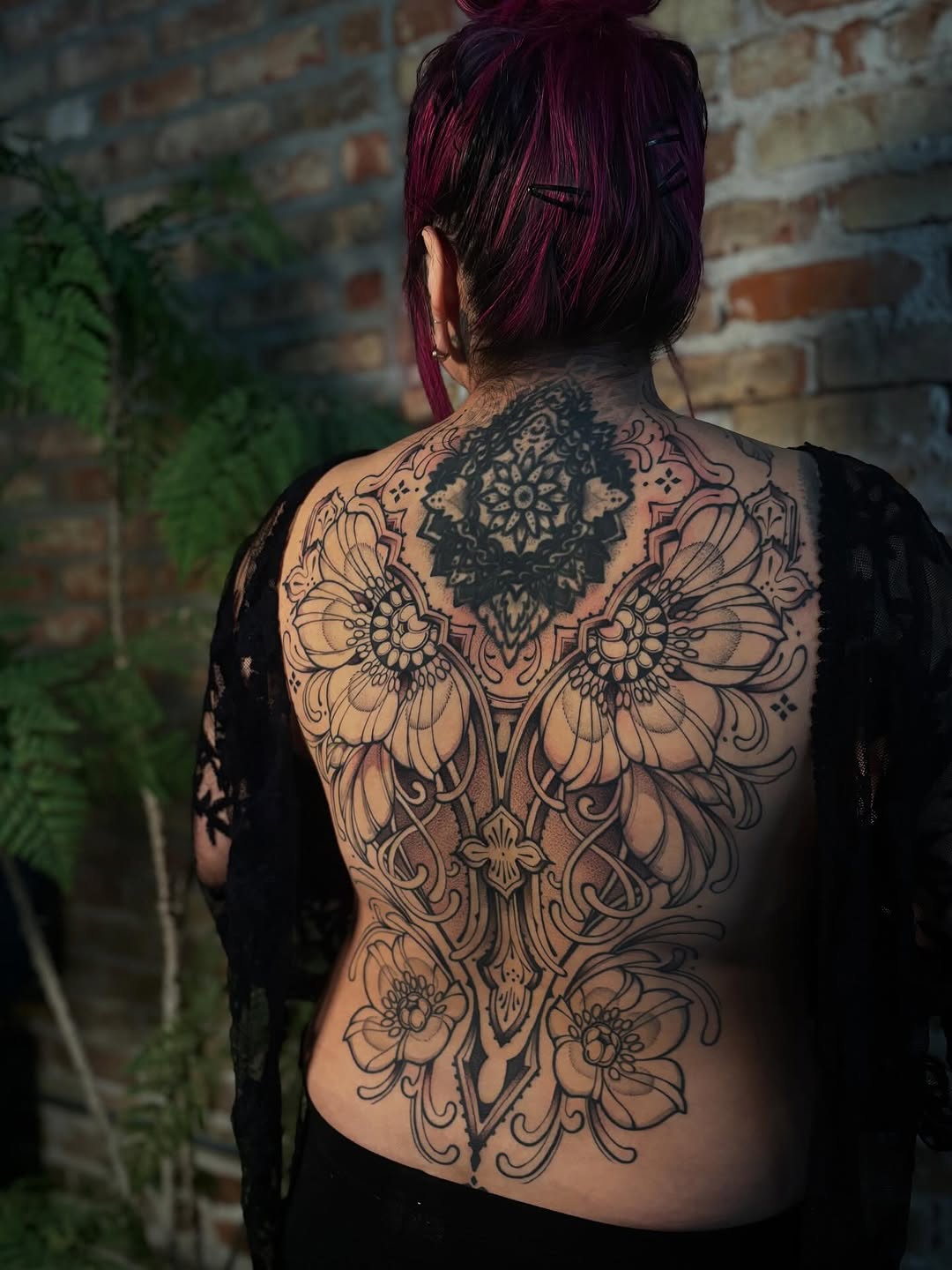 Tattoo by @strangegraves.ink — blackwork, ornamental