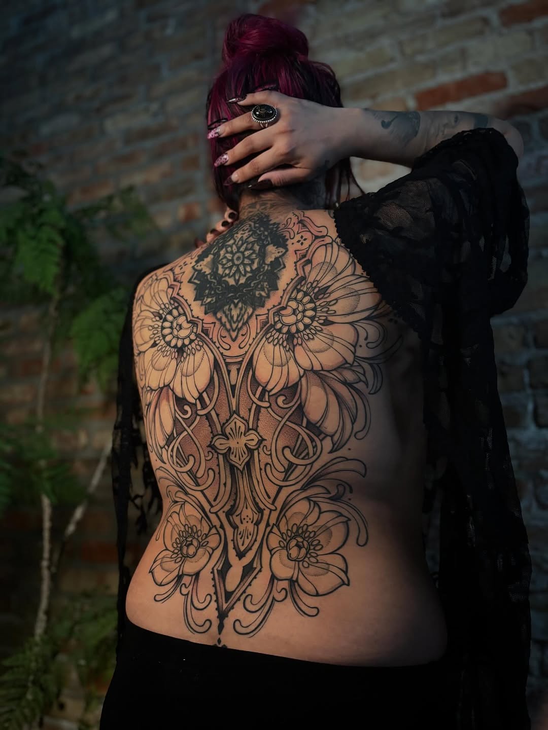Tattoo by @strangegraves.ink — blackwork, ornamental
