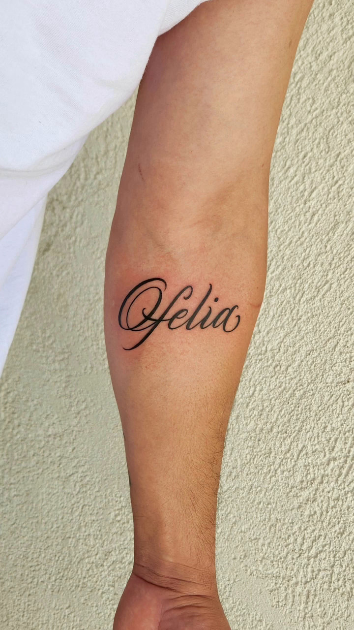 Tattoo by @youxg_guxxz — lettering_script, fine_line