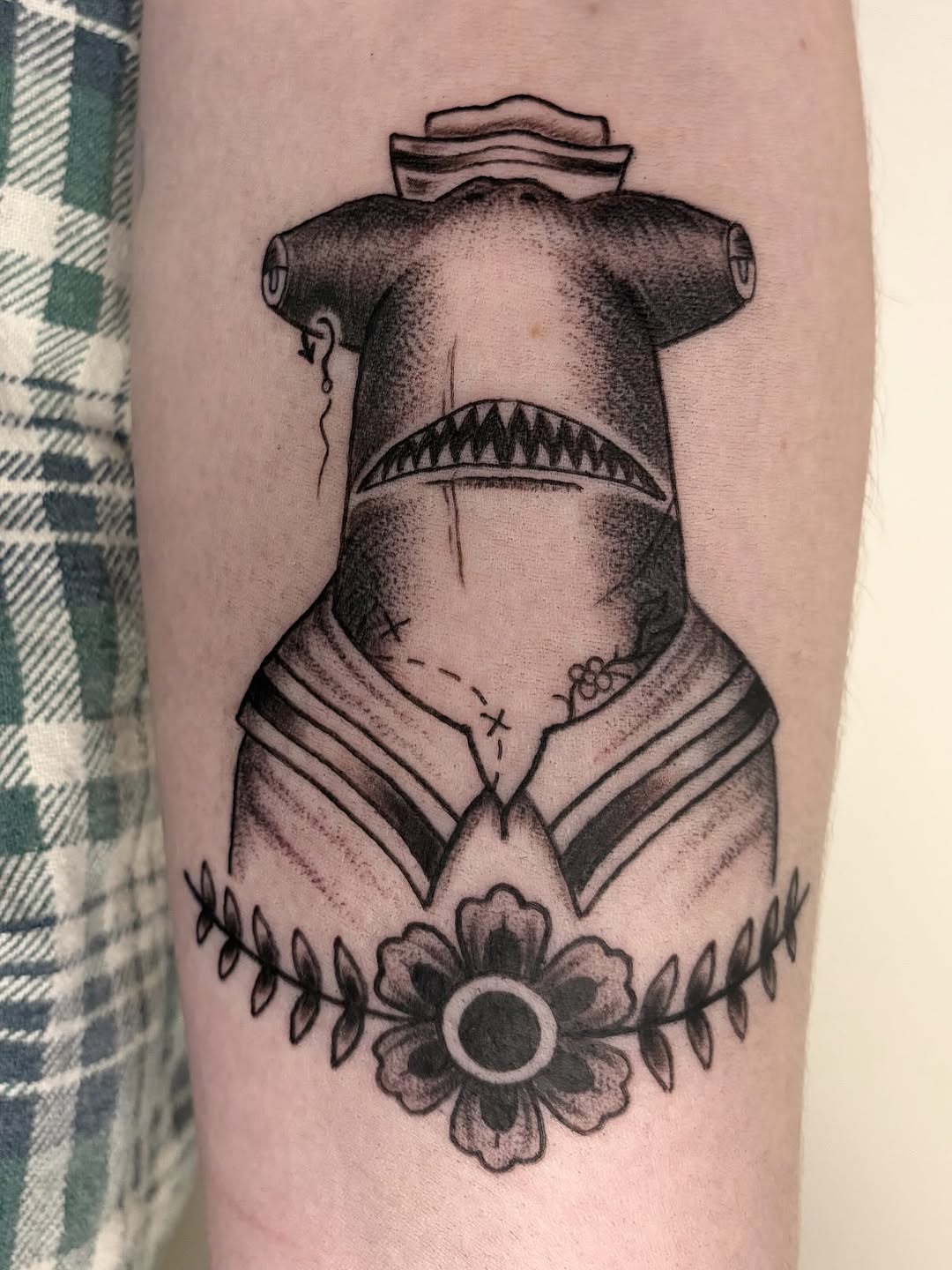 Tattoo by @the.end.illustration — black_and_grey, illustrative