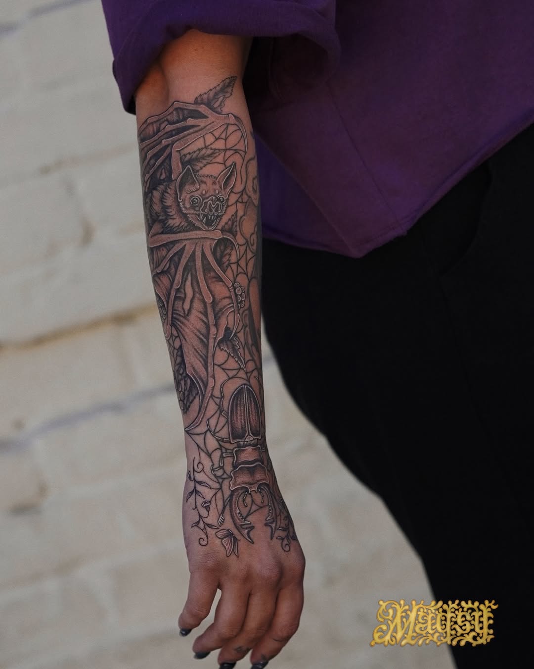 Tattoo by @artofmagsy — black_and_grey, realism