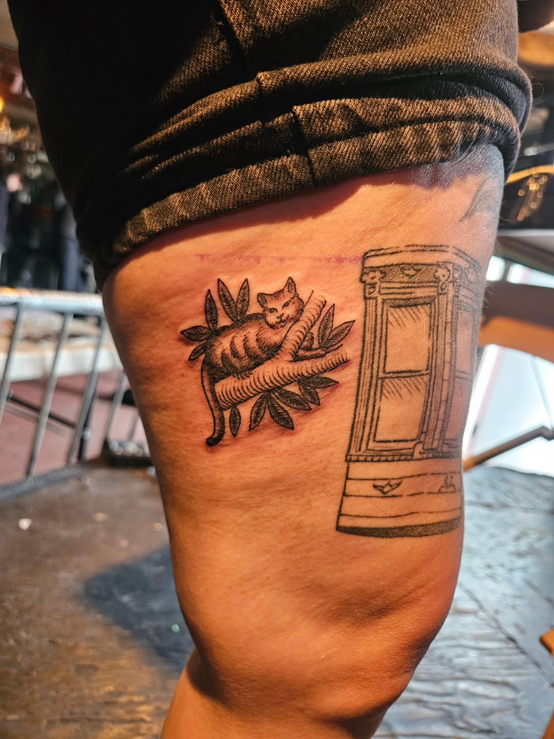 Tattoo by @owenmillertattoo — black_and_grey, illustrative