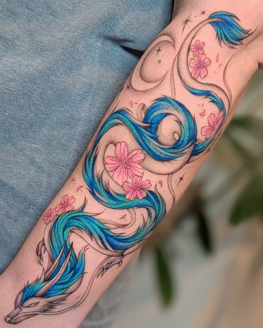 Tattoo by @cats.inks โ japanese_irezumi, dotwork