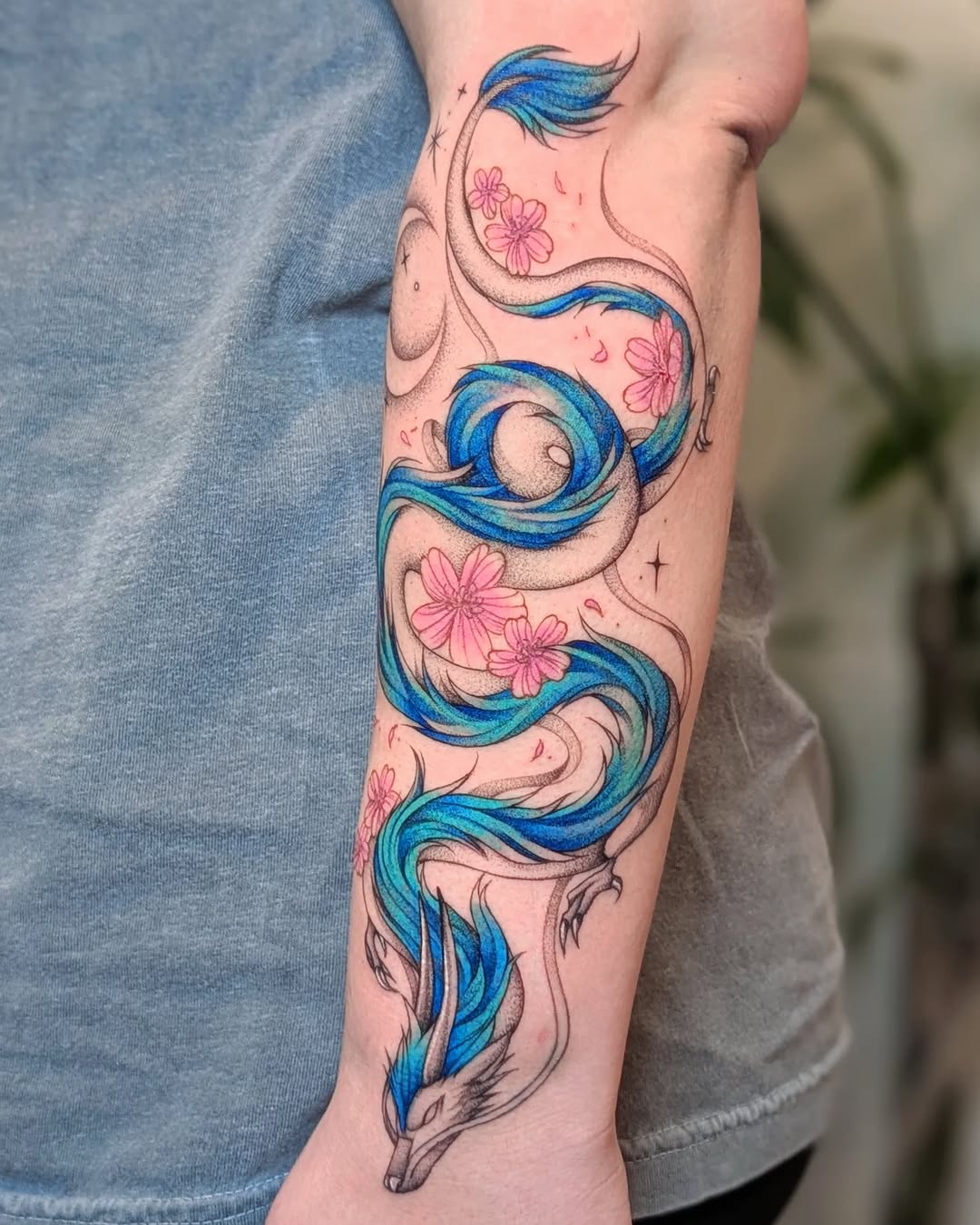 Tattoo by @cats.inks โ japanese_irezumi, fine_line