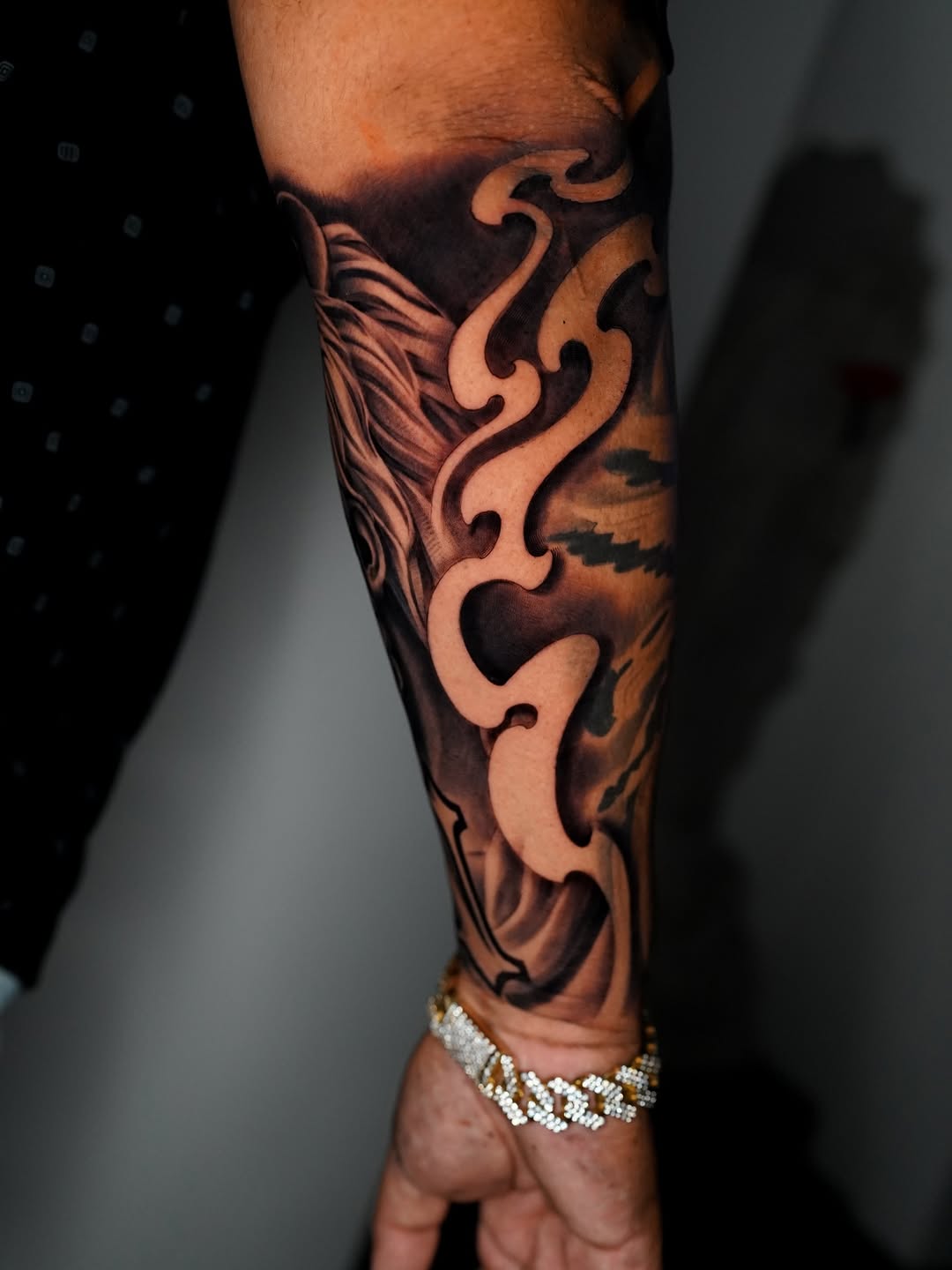 Tattoo by @salvador.tattoos — black_and_grey, illustrative