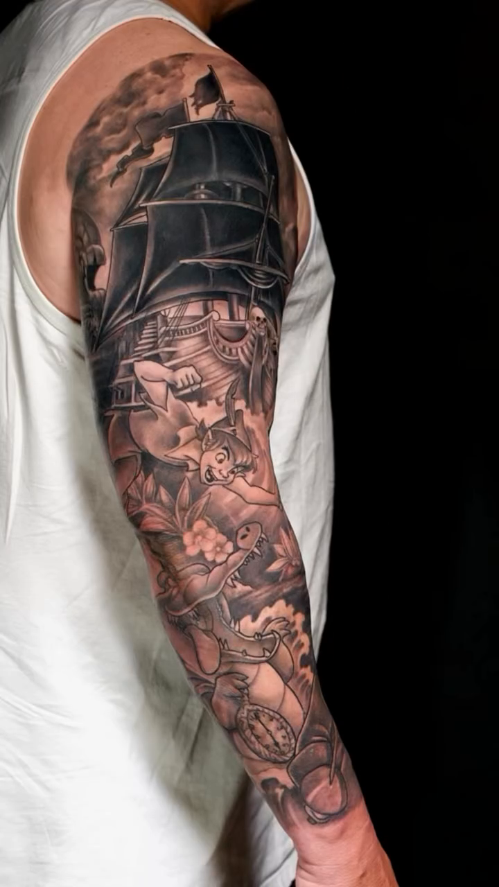 Tattoo by @alonzovillatattoo — black_and_grey, realism
