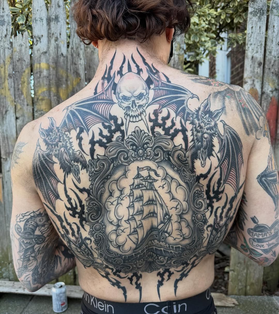 Tattoo by @emilymiljatattoos — blackwork, black_and_grey